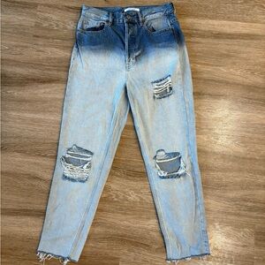 PacSun Light Blue Distressed Ultra High Rise Slim Leg Jeans